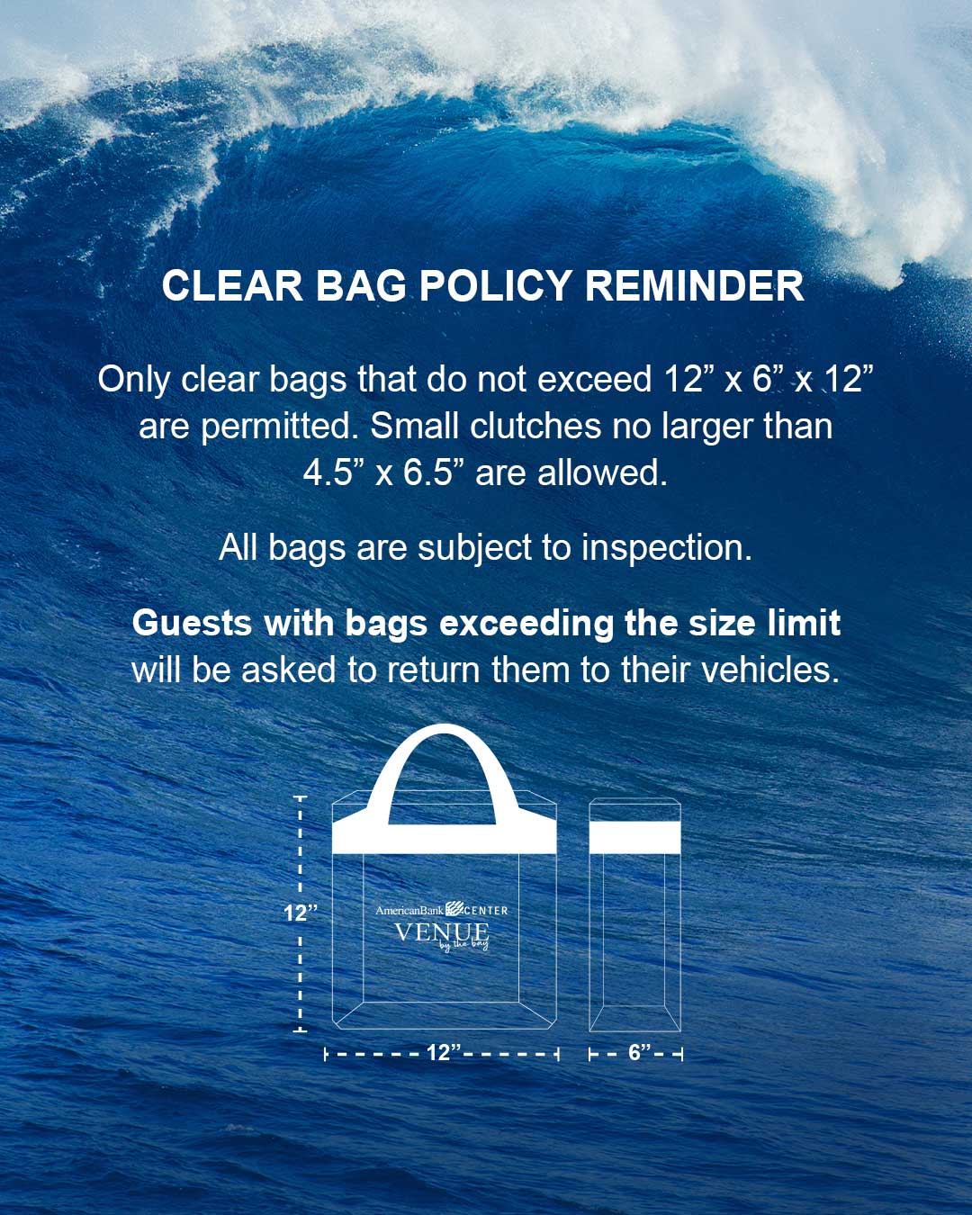 Hilliard Center Bag Policy