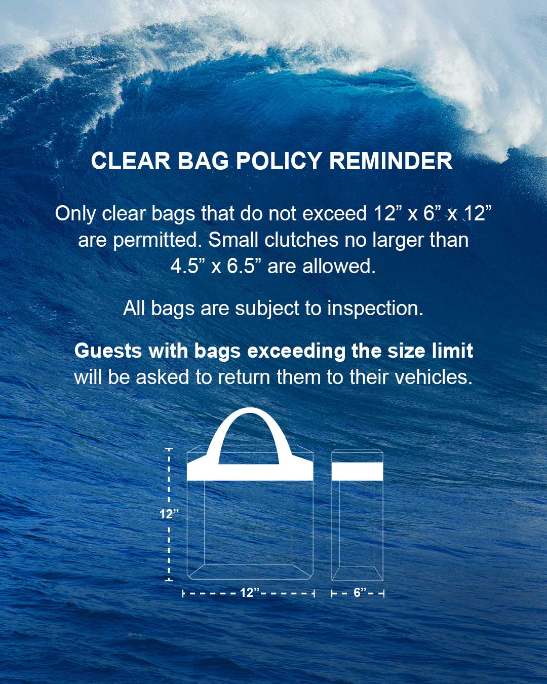 Hilliard Center Bag Policy